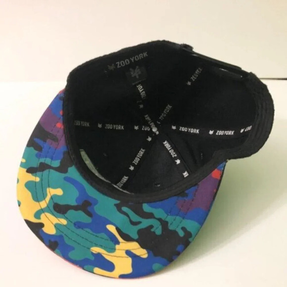 Zoo York Hat Adjustable Snapback Rainbow Camo Bill Embroidered Logo - Picture 6 of 13